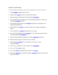 Exercise 6.1: Word Usage Use your stylebook to determine which