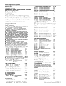 Physics - Undergraduate Catalog