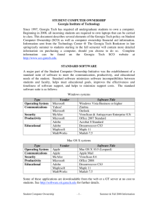 Student Computer Ownership Program Brochure for Summer & Fall