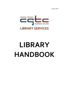 Library Handbook - Central Georgia Technical College