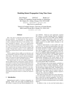 Modeling Botnet Propagation Using Time Zones