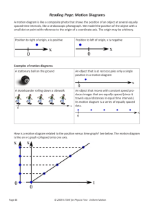 Reading Page: Motion Diagrams