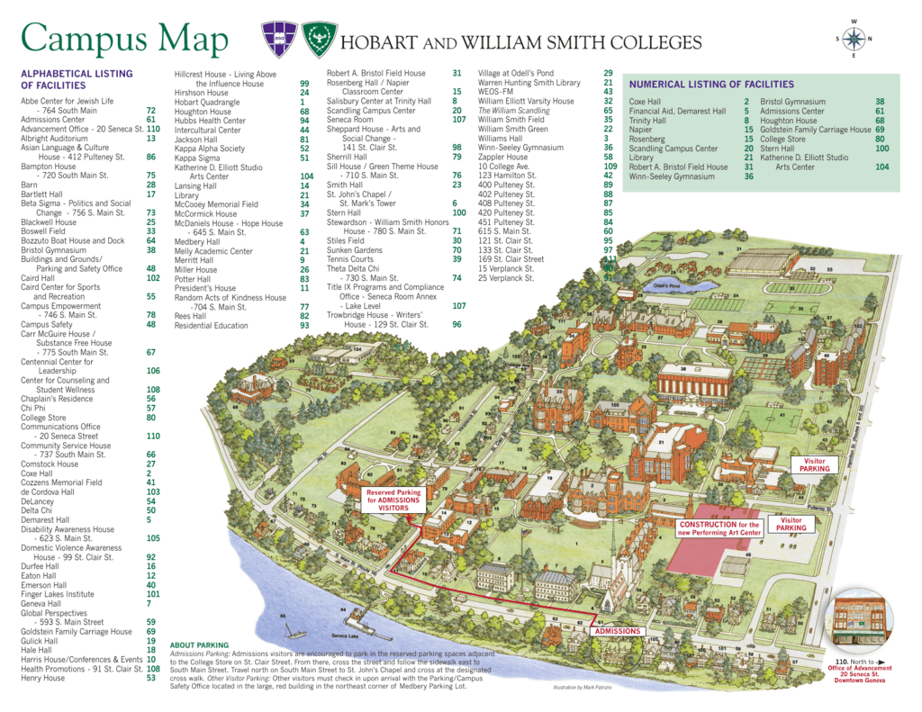 Campus Map Hobart And William Smith Colleges