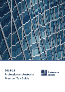 2014/2015 Professionals Australia Tax Guide