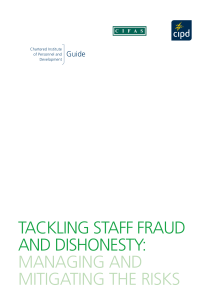 tackling staff fraud and dishonesty: managing and mitigating