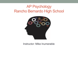 AP Psychology Rancho Bernardo High School