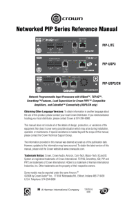 Networked PIP Series Reference Manual