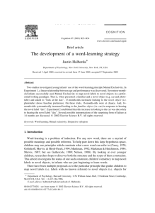 The development of a word-learning strategy