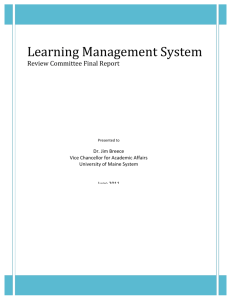 Learning Management System - University of Maine System
