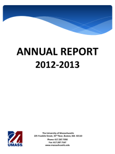 annual report - University of Massachusetts