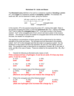 Weak Acid/Base ICE Tables