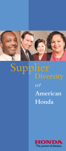 Supplier - Honda Corporate