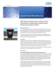 Customer Profile: Honda France Manufacturing