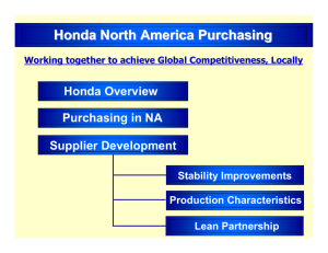 Honda North America Purchasing