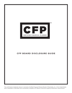 CFP BOARD DISCLOSURE GUIDE