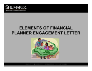 elements of financial planner engagement letter