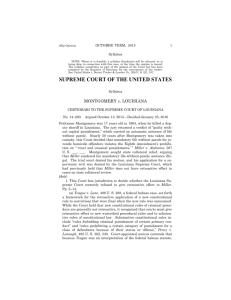 Montgomery v. Louisiana - The Campaign for the Fair Sentencing of