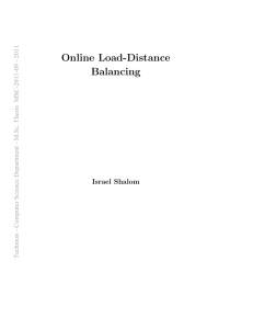 Online Load-Distance Balancing - Computer Science Department
