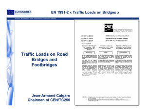 Traffic Loads on Road Bridges and Footbridges