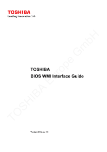 TOSHIBA BIOS WMI Interface Guide