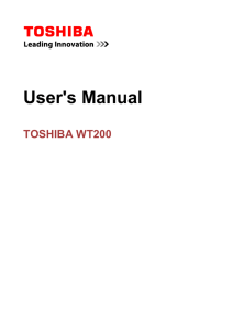 TOSHIBA WT200 User's Manual