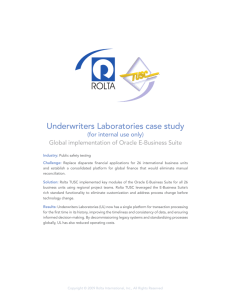 Underwriters Laboratories case study