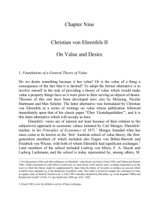 Chapter Nine Christian von Ehrenfels II On Value and Desire