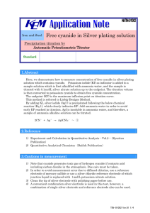 Iron and Steel Free cyanide in Silver plating solution