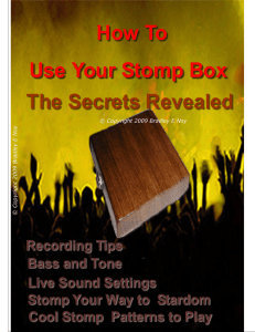 What is a “Stomp Box”? - Jan