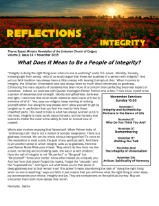 Integrity - Unitarian Church of Calgary