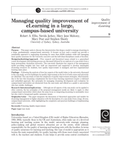 Managing quality improvement of eLearning in a large, campus