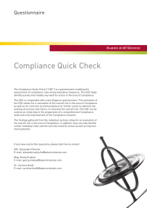 Compliance Quick Check