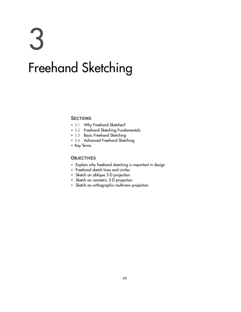 Free Hand Sketching Definition Techniques  ClassNotesng