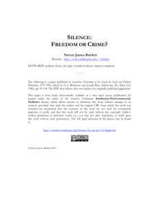 Silence: Freedom or Crime?