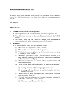 Company Law Board Regulations, 1991
