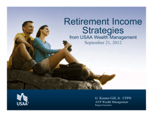 Retirement Income Strategies - MOAA