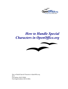 How to Handle Special Characters in OpenOffice.org