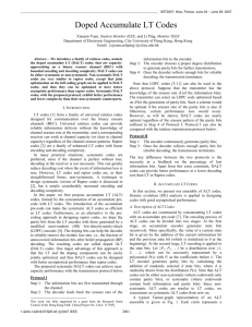 Doped Accumulate LT Codes - Department of Electronic Engineering