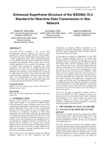 Enhanced Superframe Structure of the IEEE802.15.4 Standard for