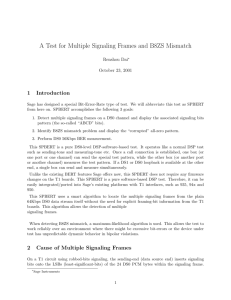 A Test for Multiple Signaling Frames and B8ZS Mismatch