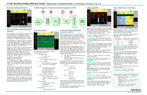 T1/DS1 Backhaul Testing Field User Guide