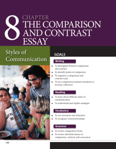 the comparison and contrast essay