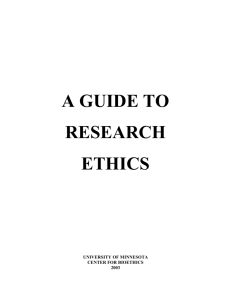 a guide to research ethics