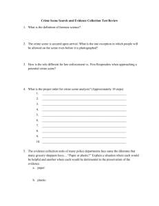 Crime Scene and Evidence Test Review Packet