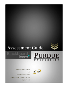 Purdue Guide to Blackboard Learn Assessments
