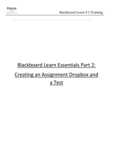 Blackboard Learn Essentials Part 2: Creating an Assignment