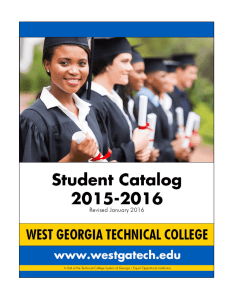 Student Catalog - West Georgia Technical College