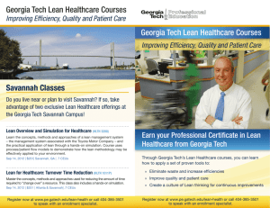 Georgia Tech Lean Healthcare Courses