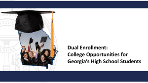 Dual Enrollment - Georgia Department of Education