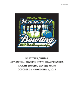 BILLY TEES / HHSAA 40TH ANNUAL BOWLING STATE